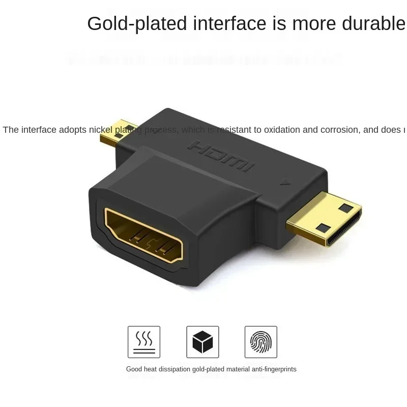 

Мини/микро/HDMI-совместимый адаптер 2 в 1 штекер-гнездо удлинитель кабеля фоторяда 1 шт.