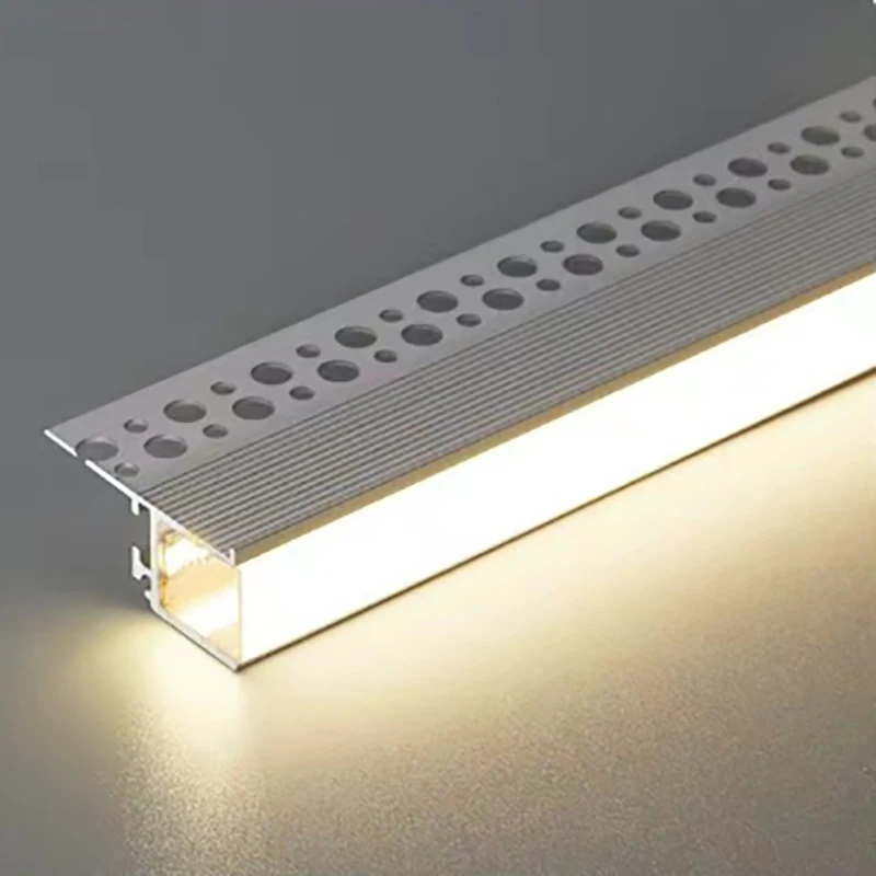 Embedded Trimless LED Aluminum Profile Hidden Drywall Plaster Board Backlight Ceiling Linear Hard Bar Strip Lighting