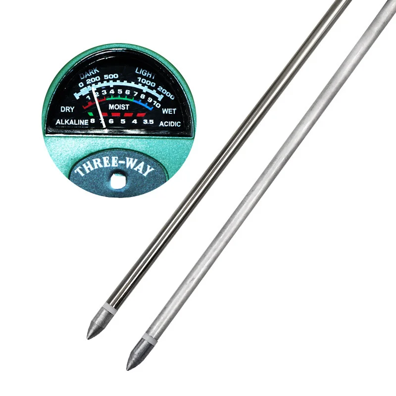 3 In 1 suolo PH Sunlight phmetro Tester giardino sensore di umidità del suolo misuratore di fiori piante acidità umidità PH Monitor Detector