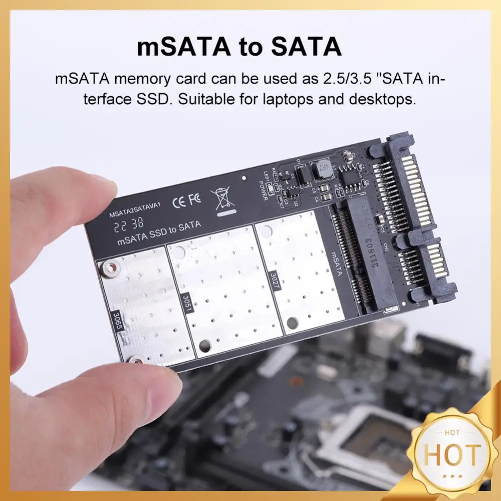 Адаптер MSATA SSD на SATA, адаптер M.2 MSATA SSD на 2,5 SATA