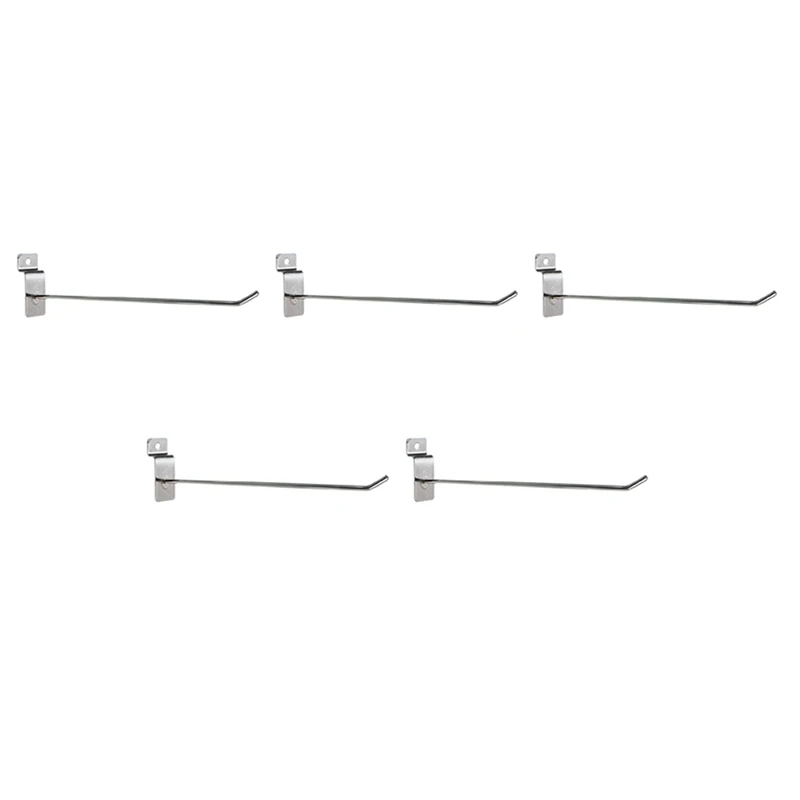 

125 X Slatwall Single Hook Pin Shop Display Fitting Prong Hanger 200Mm