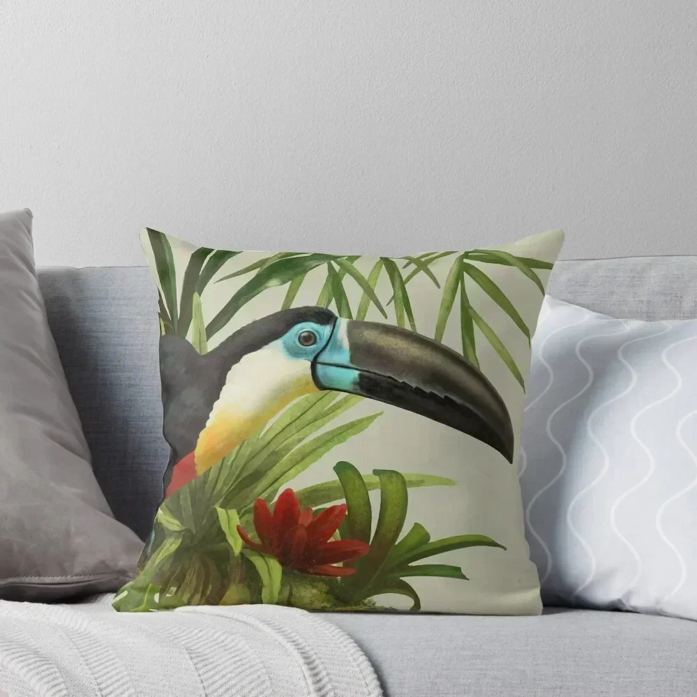 Channel-billed toucan Throw Pillow Pillow Cases Decorative Sofas Covers luxury throw pillow covers