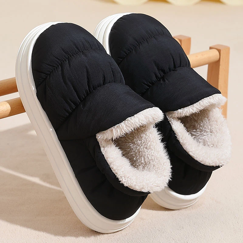 

House Furry Slipper Boots Women Winter Warm Fur Plush Shoes Indoor Female Thermal Home Shoe Men Winter Warm Thick Ankle Boots