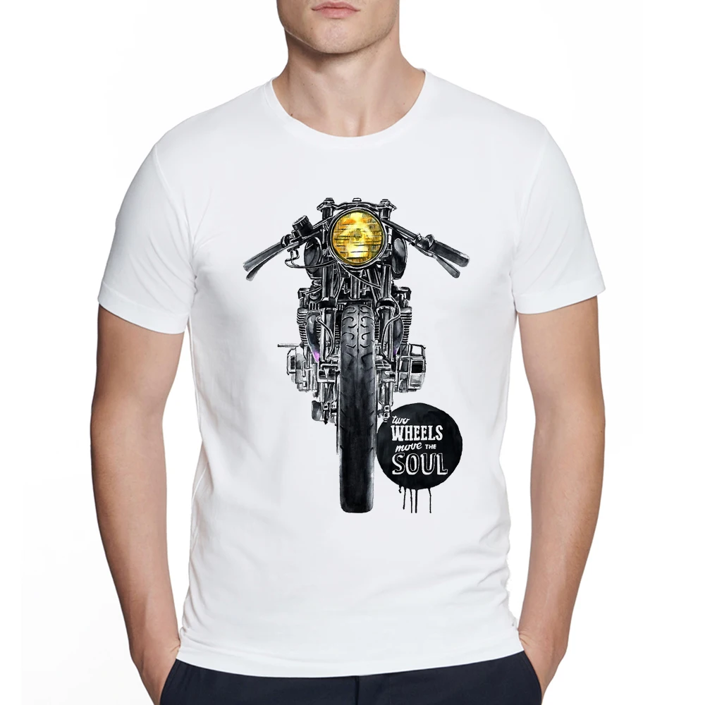 New Men Fashion Vintage Motorcycle T Shirt Men Motorbike Casual Tshirt Gift for Ride Racer Lovers Tee