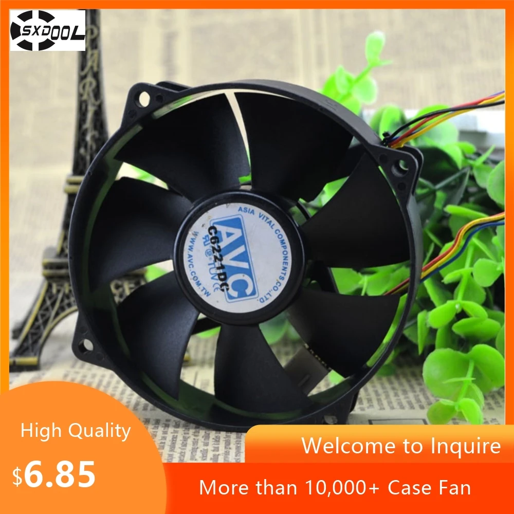 Охладитель радиатора Вентиляторы Da09025b12u для AVC 9 см Вентилятор процессора Радиатор 0,7 А Круглое охлаждение