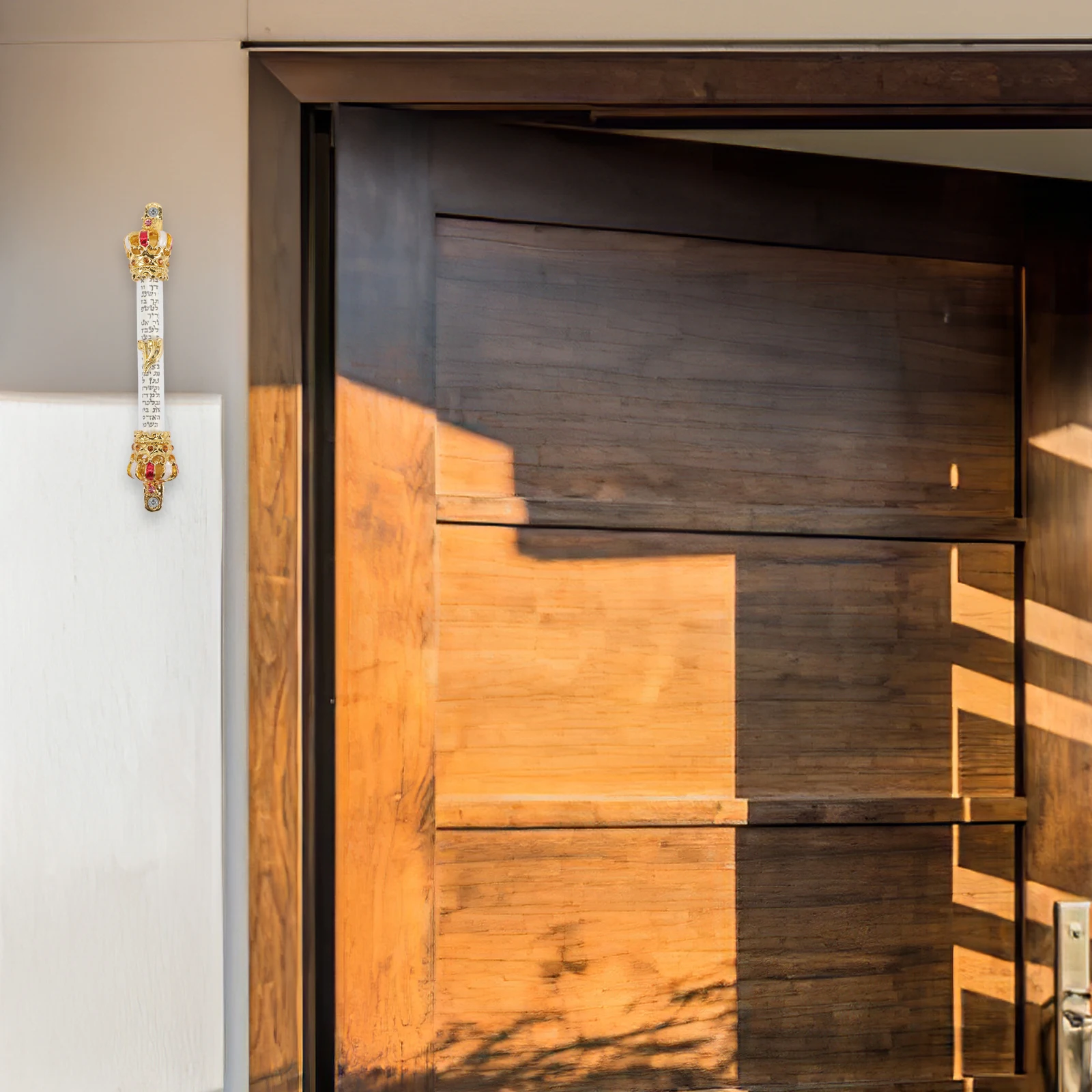 

Mezuzah Bible Door Crown Metal Mezuzah Religious Door Hanging Jewish Gifts Hanukkah Decor Jewish Gifts