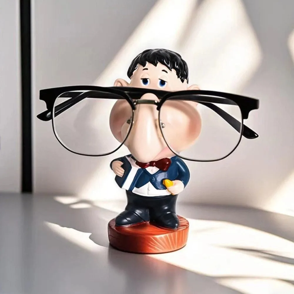 Unique Nose Smile Design Eyeglass Holder Vinyl Decorative Eyeglass Rack Glasses Display Stand Eyewear Storage