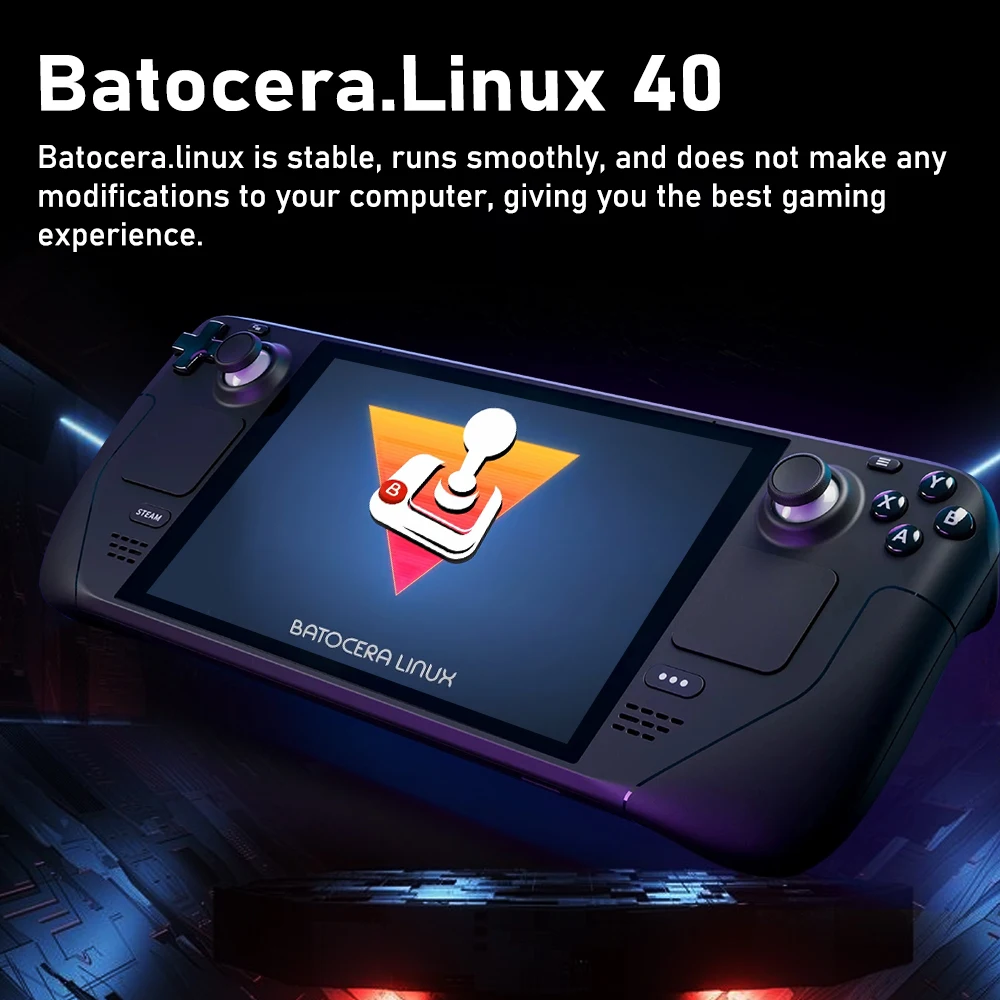 بطاقة الألعاب لسطح البخار المحمولة أحدث نظام Batocera 40 التوصيل والتشغيل 40000+ ألعاب ريترو لـ PS3/PS2/PS1/PSP/MAME/DC,SS