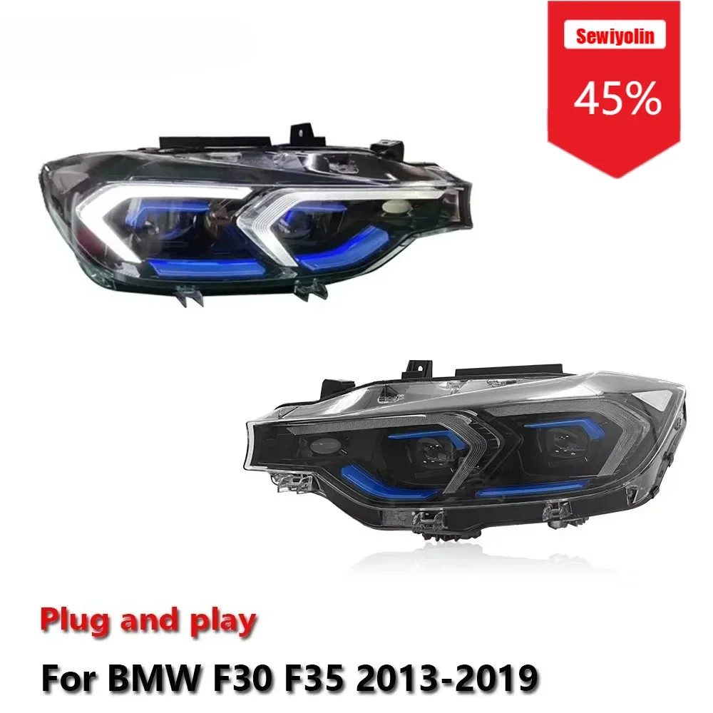 

Sewiyolin автомобильные светодиодные фары в сборе для BMW F30 F35 2013-2019 авто противотуманные фары DRL тормозной указатель поворота Plug and Play
