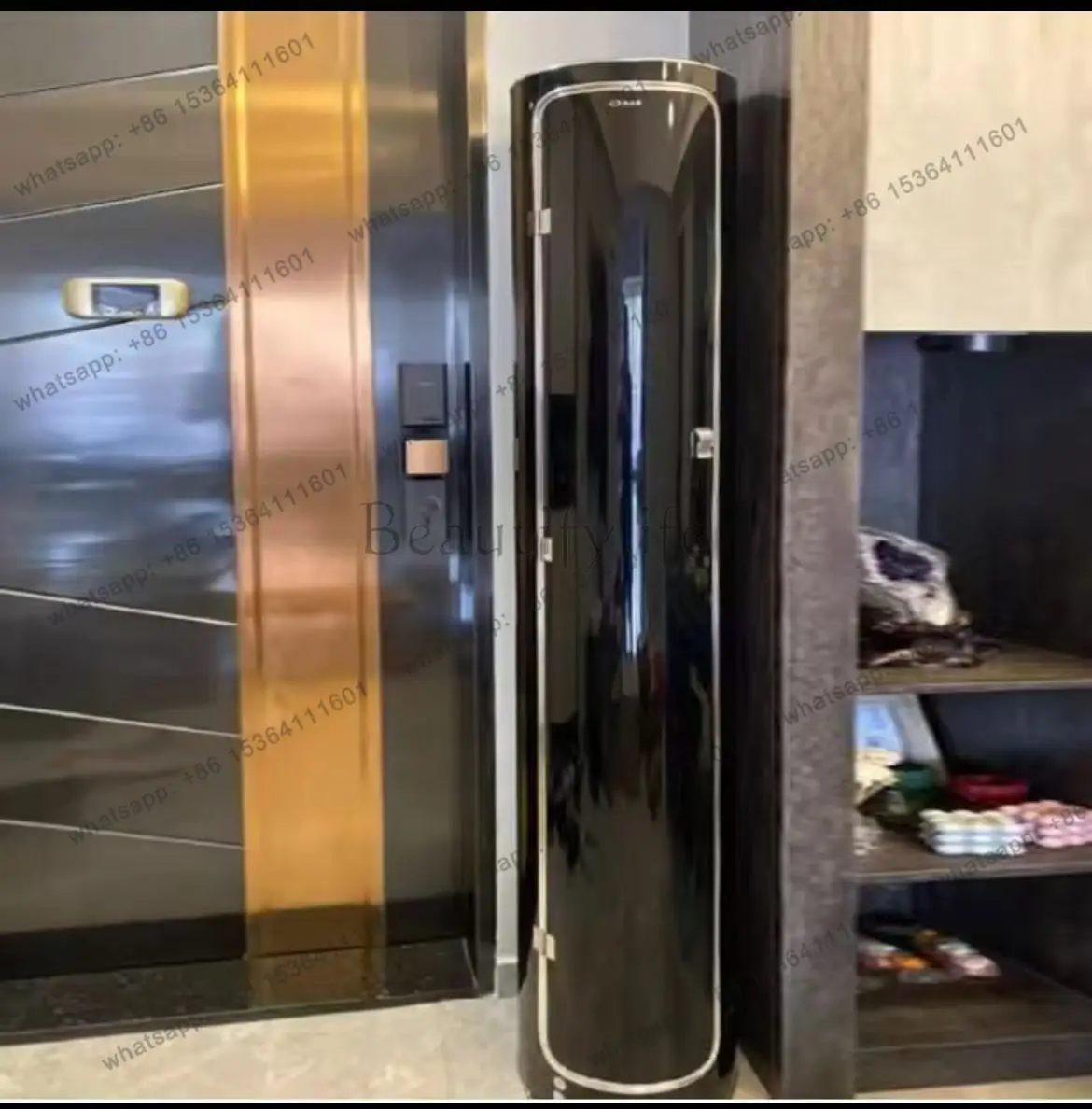 intelligent disinfection and sterilization 360-degree rotating shoe cabinet, cylindrical household door shoe rack