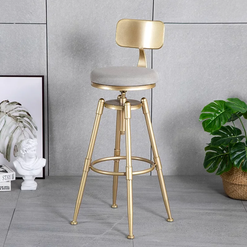 for Modern Style Light Luxury Revolving Bar Stool Double High Round Bar Table with Chair for Kitchen Dining Living Room Hotel
