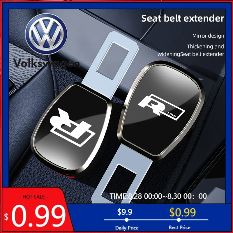 

VW 2026 Hot Car Seat Belt Clip Extender Metal Badge Lock Buckle For VW RLine Touran Golf Tiguan Jetta Transporter Passat Polo Ar