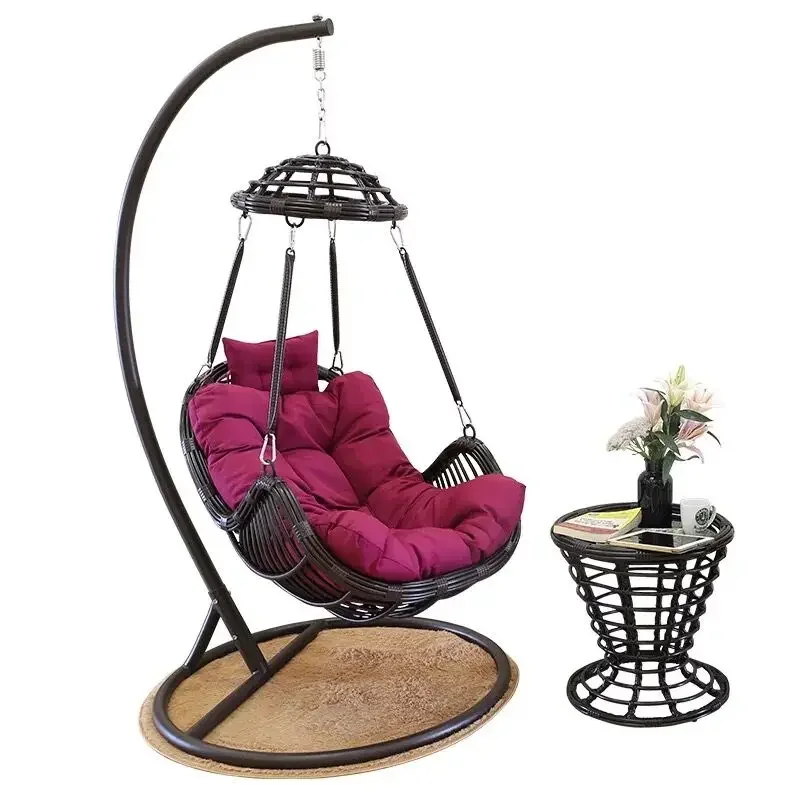 Rocking chair single double thick rattan hanging basket hanging chair TikTok rattan chair