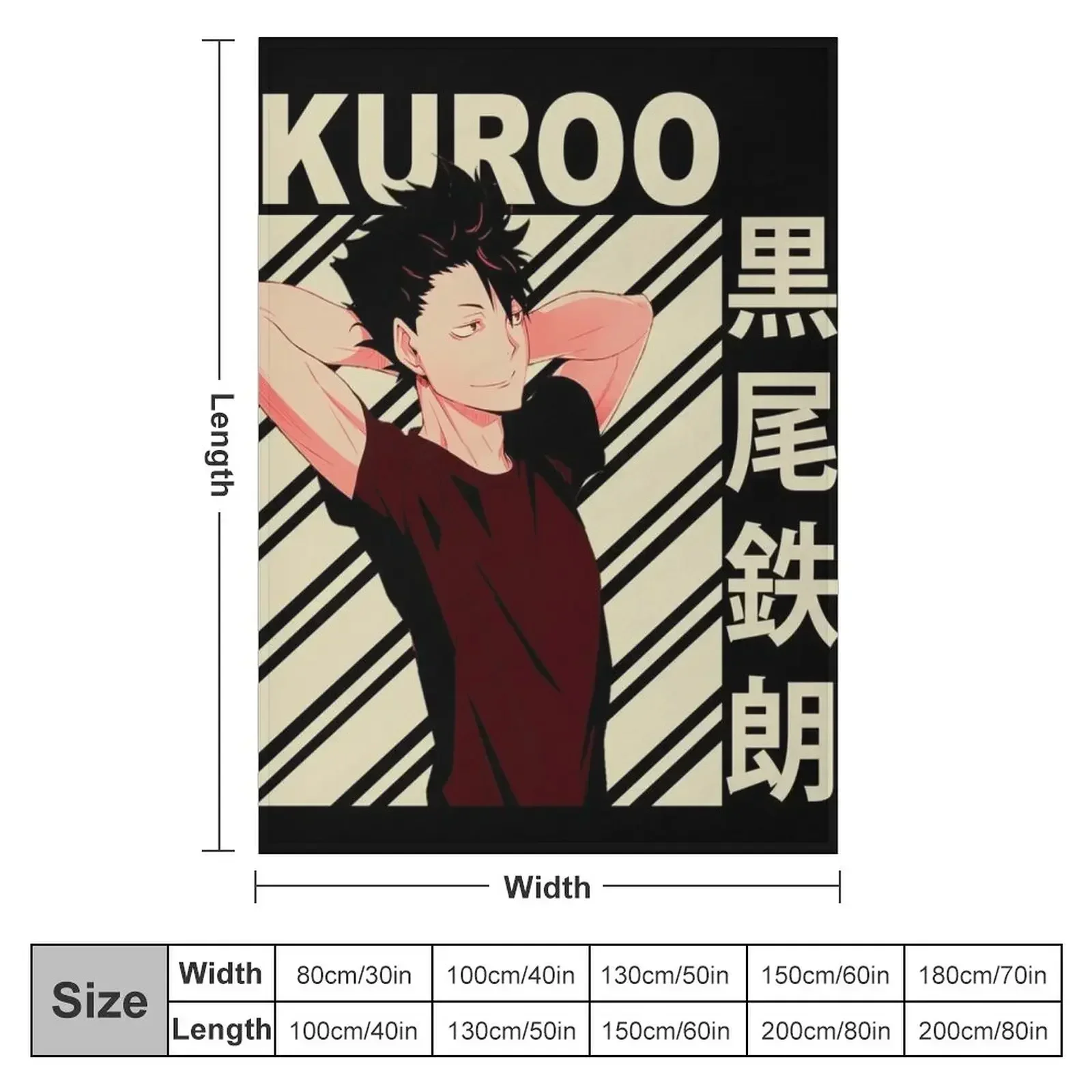 Kuroo tetsurou - Vintage Art Throw Blanket Polar Camping for sofa Stuffeds Blankets