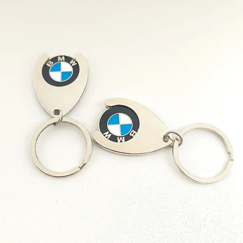 Metal 2024 New Coin Keyring Car Logo Keychain For BMW X1 X2 X3 X4 X5 X6 X7 E39 E46 E90 E60 E30 E53 E87 M3 M5 F10 F20 F30 G20 G30