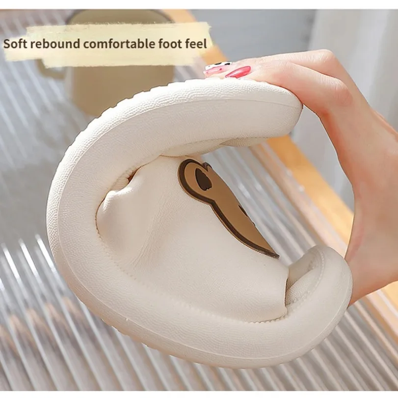 Slippers Female Teddy Bear Woman Platform Cloud Cute Flip Flop Slides Indoor Beach Outdoor Men Summer Non Slip Ladies House Shoe