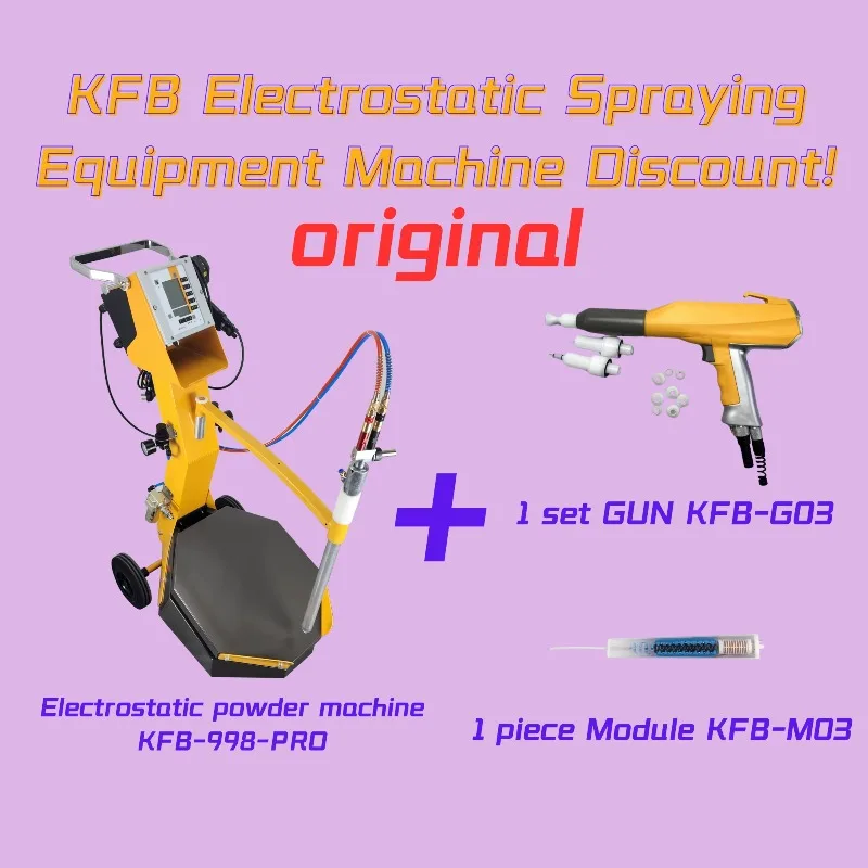 KFB-988-PRO Vibratory Electrostatic Powder Coating Machine Fluidizing Model Spray Booths High Powder Charge Rate Steel Substrate