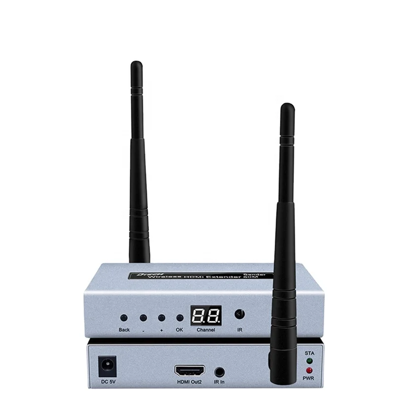 

Беспроводной передатчик и приемник HDMI H.264 4k 1080p при 60 Гц Tx Rx 164 фута 50 м HDMI беспроводной удлинитель 50 м для HDTV, проектора и т. д.