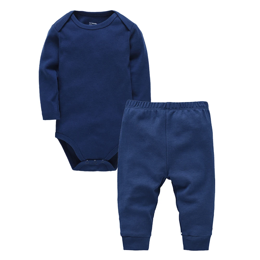 2/3 Teile/satz Baby Kleidung Set 100% Baumwolle Plain Baby Strampler + Hose Neugeborenen Body Hosen Blank Legging Kinder kleidung Für 0-12M – Detail 10