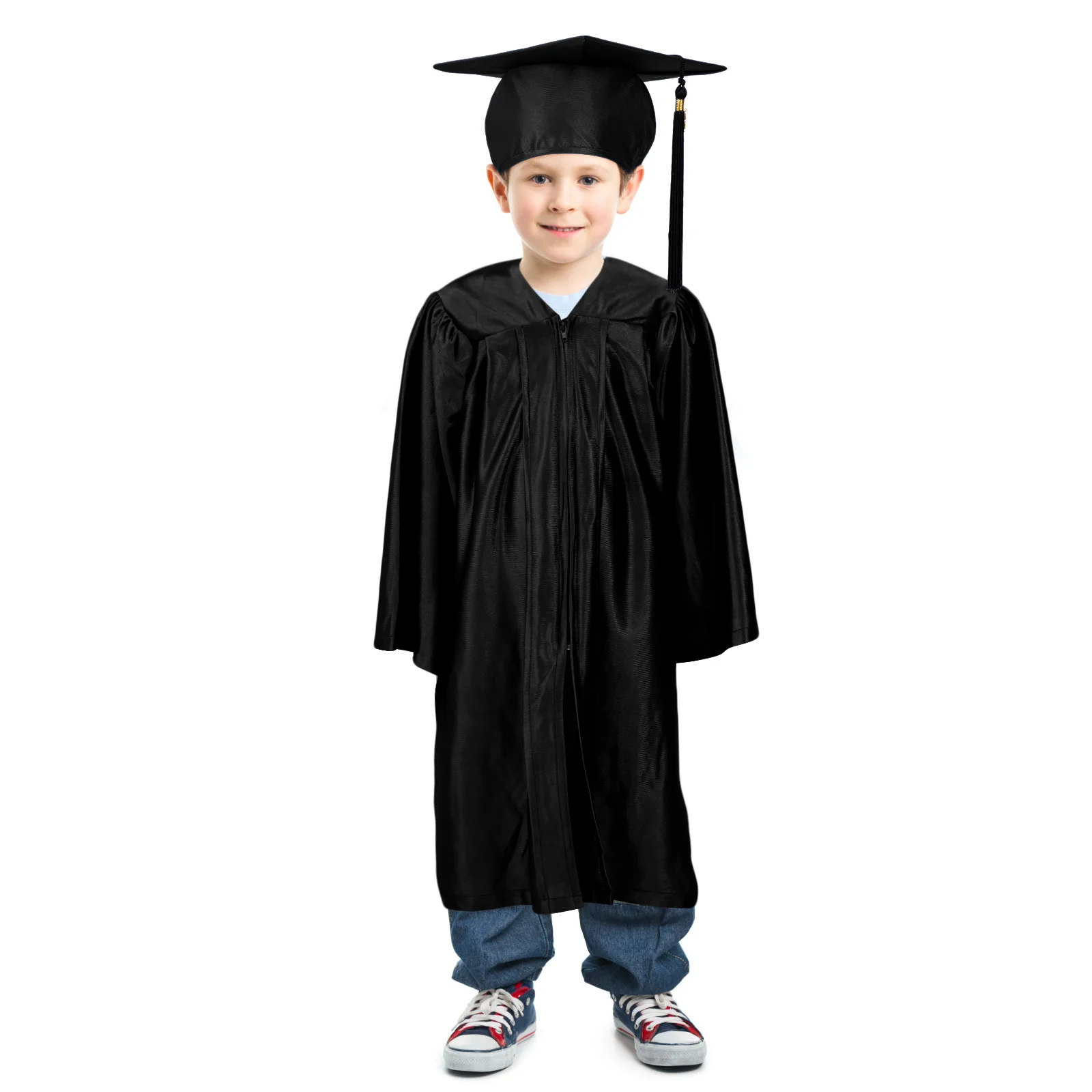 

1Set Child Graduation Gown Set Fashion Academic Design for Boys Girls School Gathering Cosplay Celebration Apparel