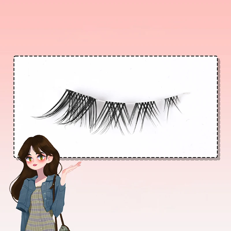 الرموش الصناعية الكورية نمط العروس ماكياج ابنة غنية الجنية الشعر الطبيعي الغني الملونة الثعلب التعادل المائل يطير