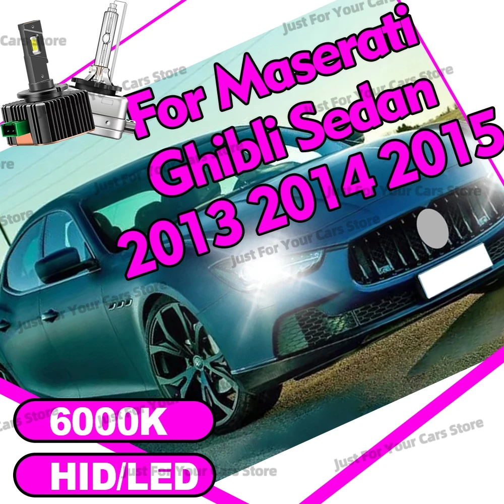 

2x HID/LED Headlight Bulb D3S 6000K For Maserati Ghibli Sedan 2013-2015 Quattroporte GT Mk6 2014-2018 Original HID Lamps Replace