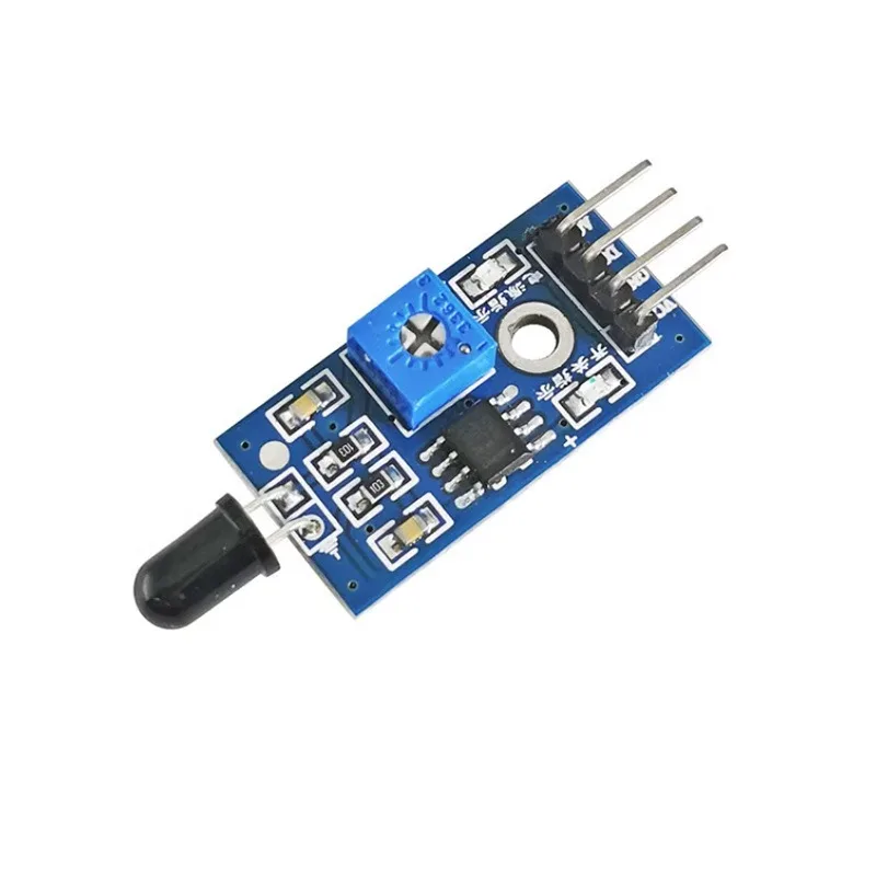 Flame Sensor Module 4-Pin - Fire Detection Infrared Receiver for Arduino/ESP32 Fire Alarm System