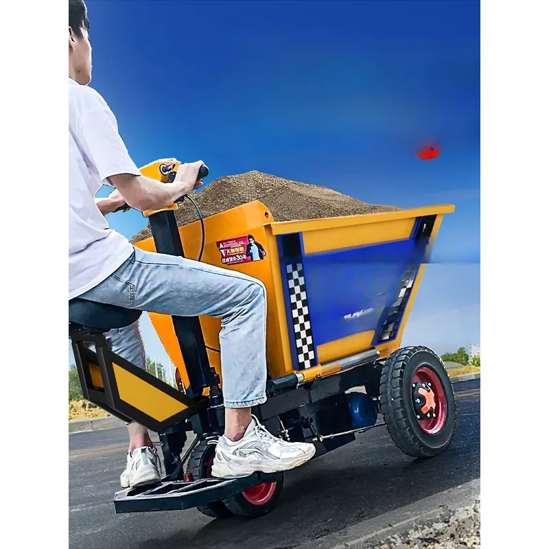 

Electric trolley tipping bucket construction site gray bucket car