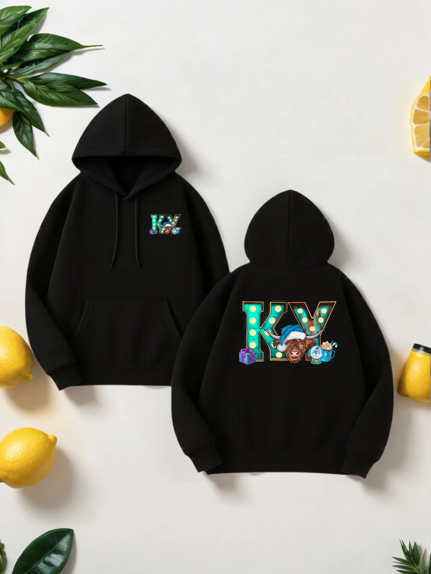 

Мужская толстовка с капюшоном, уличный стиль, на флисовой подкладке, мультяшный буквенный принт, для мужчин, для повседневной носки