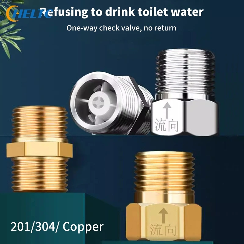 

Daily household one-way toilet check valve Male Female Check Valve One Way Non-return Valve Water Heater Toilet Water Pipes