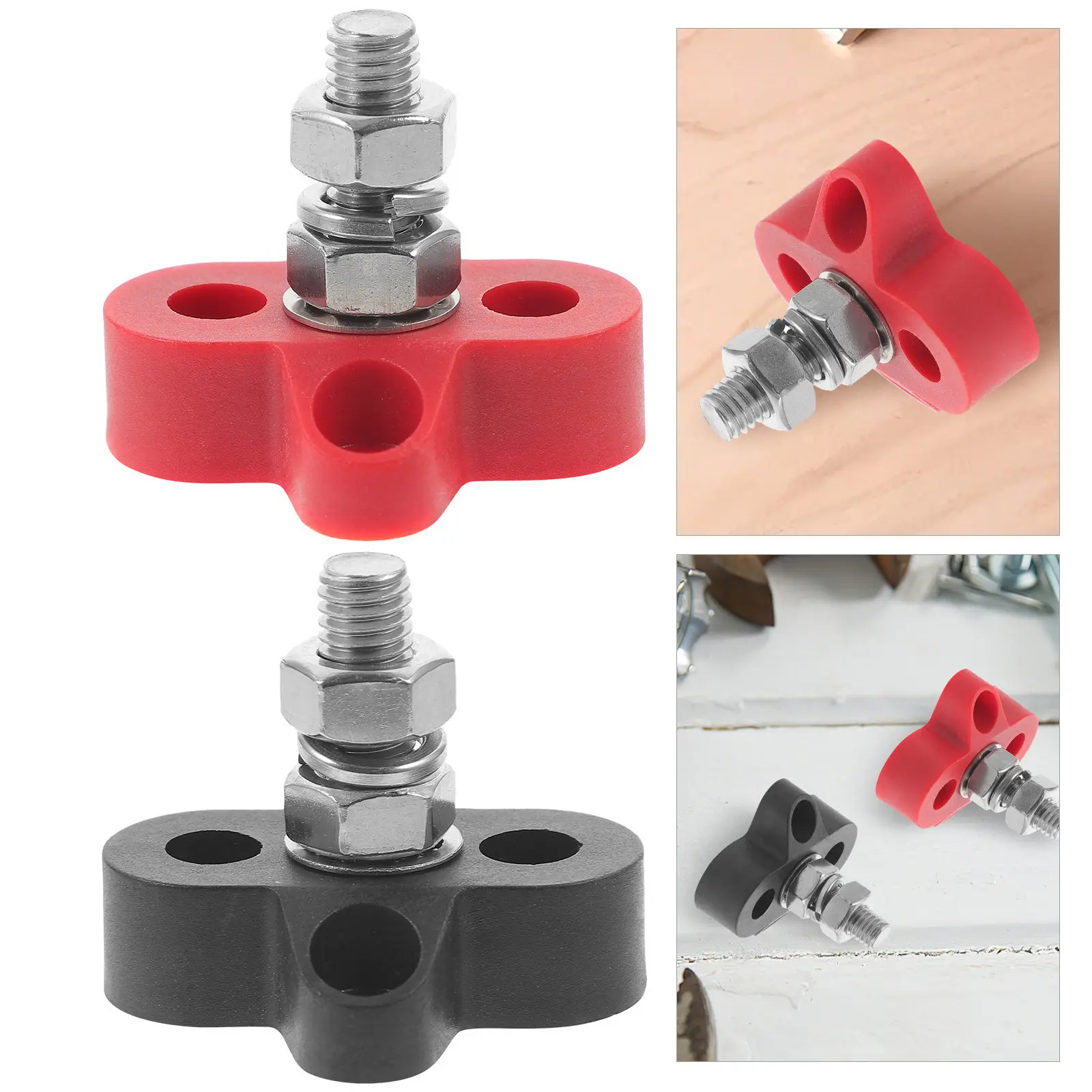 

Комплект из 2 шт. клеммных колодок-распределителей из нержавеющей стали и пластика для автомобилей, морского транспорта, лодок, прицепов