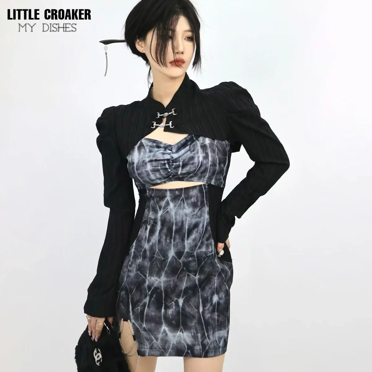 korean fashion  style streetwear club outfits woman 2024 sexy 2 pieces set women dress suits