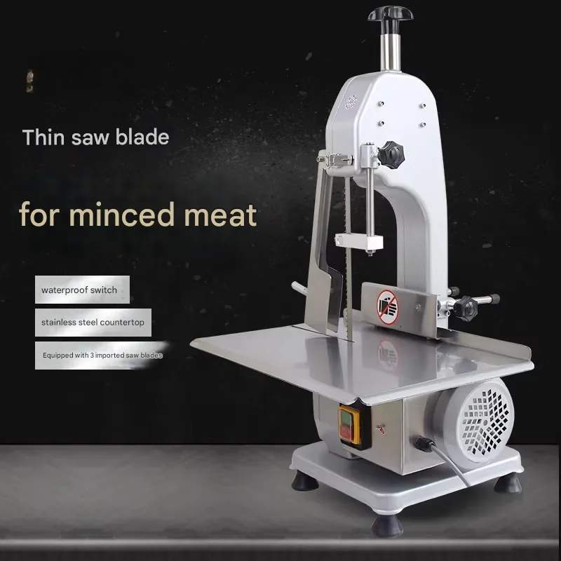 Automatic Heavy Duty Commercial Bone Saw 1500W Electric Frozen Meat Cutter Stainless Steel For Beef Pork Ribs Restaurant Use