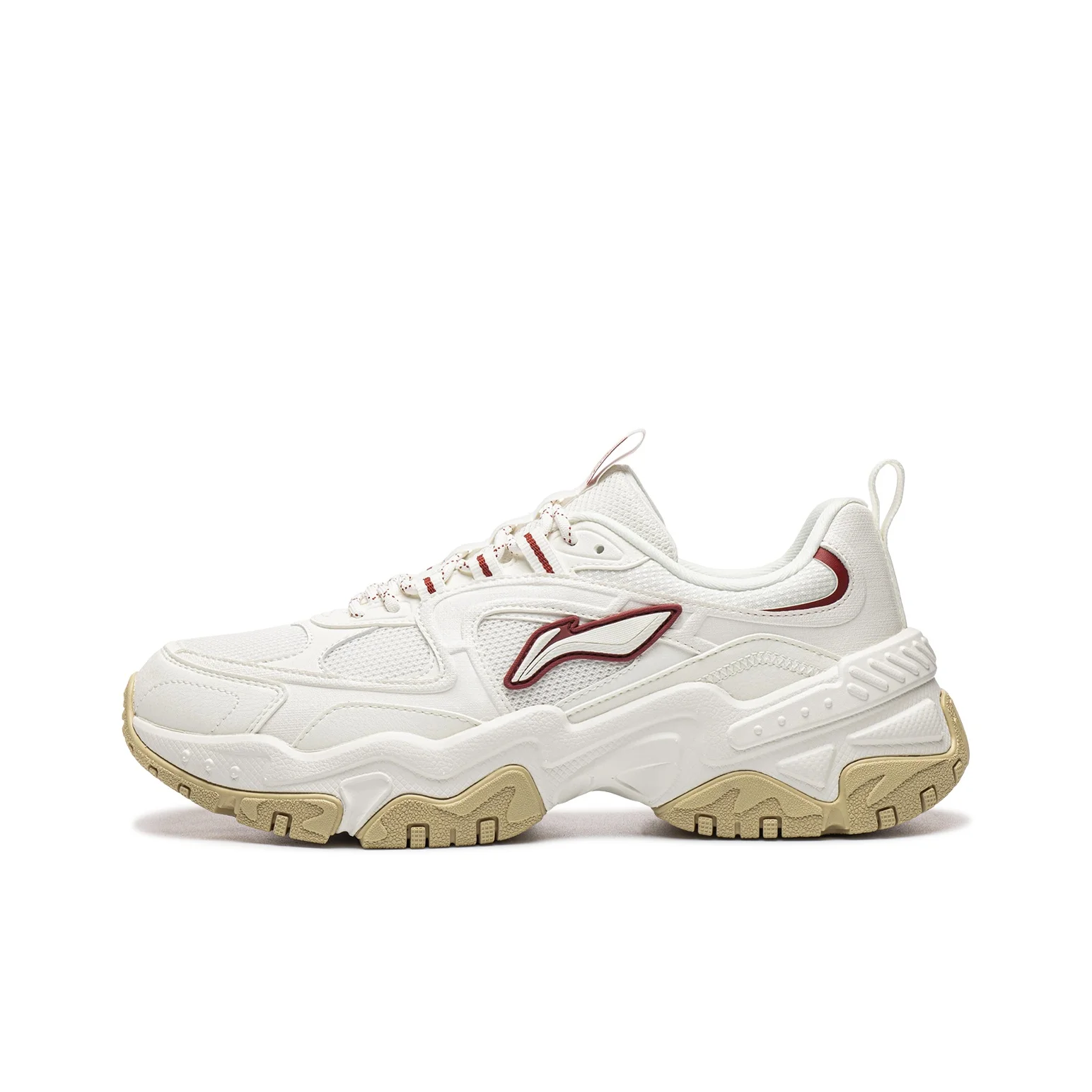 Li Ning Brown Sugar Casual Shoes Men's Low Top Mist White AGCW295-5