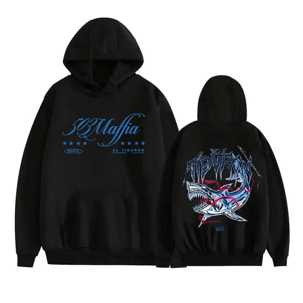 Rapper rvfv el tibvron tour 2025 merch moletom com capuz masculino feminino manga longa retro moda moletom hip hop pulôver hoodies streetwear
