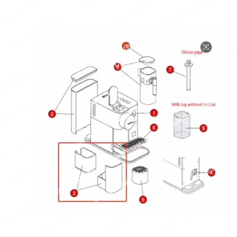 Apply To Coffee Machine F111 F121 EN500 EN510 Capsule Recycling Tank