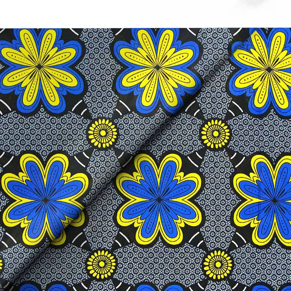 African Wax Printed Fabric 6 Yards Patchwork Sewing Dresses Material Artwork Accessory For Handsewing High Quality Cloth