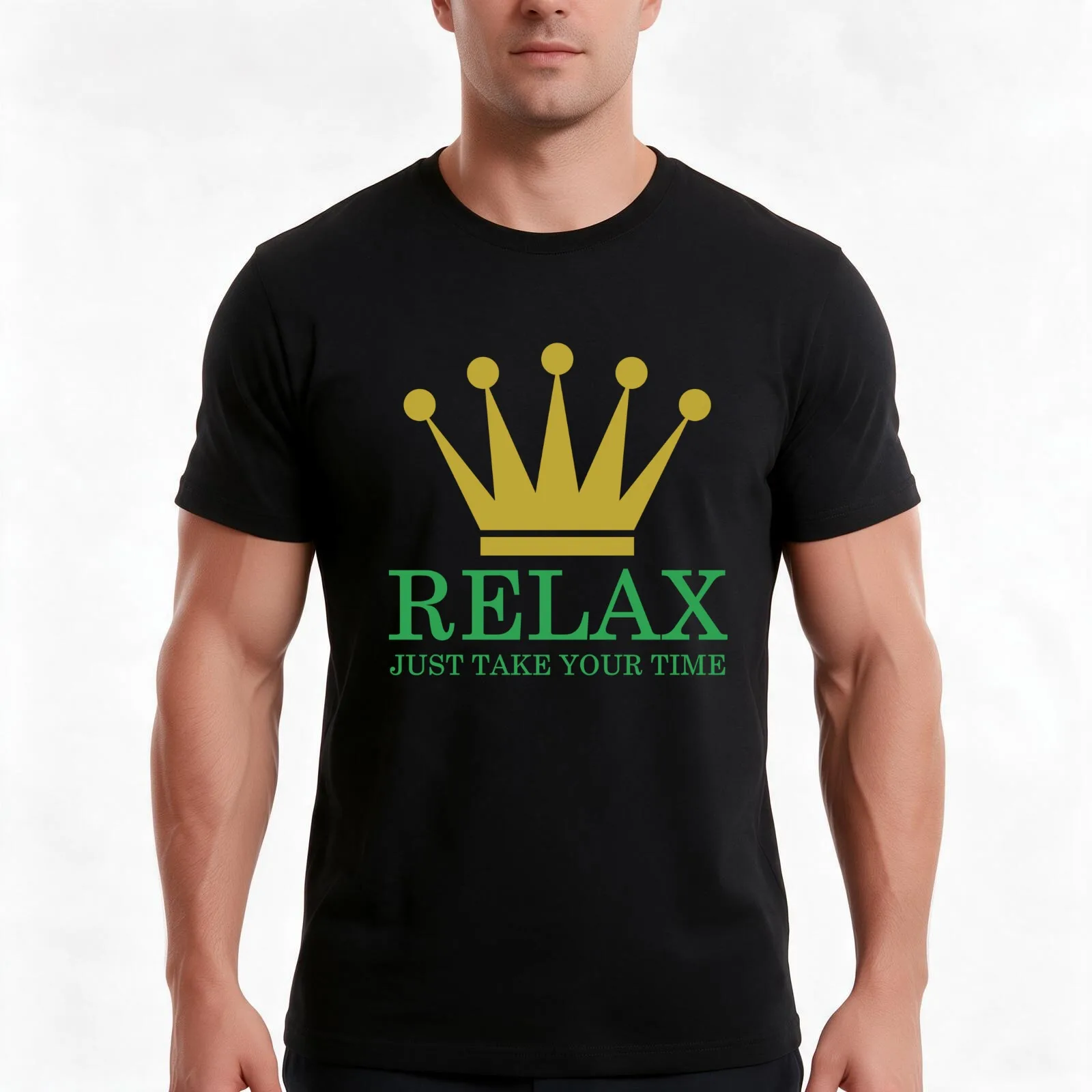 Relax - Original remastered T-Shirt Summer Casual Cotton Tee Oversized Streetwear Tops Vintage Graphic Print 100% Cotton