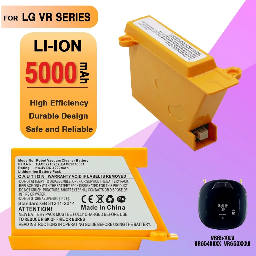 

Sweeping Mopping Robot Vacuum Cleaner Battery – Essential Spare Part for LG VR65720LVMP/VR65715LVM/VR66750 Rechargeable Durable