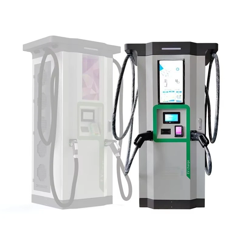 High Power DC Fast EV Charger Commercial Electric Vehicle Charging Station with Advertising Screen for Public Parking Lot