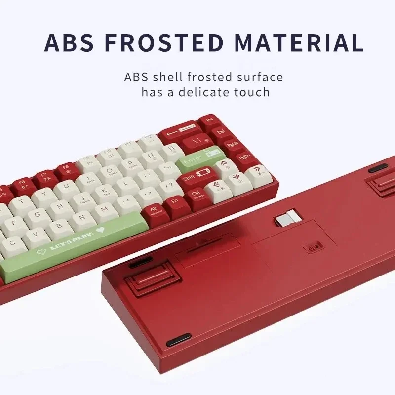 Imagem -03 - Teclado Mecânico de Jogos Hot Swap Longa Vida Útil da Bateria Modo Duplo sem Fio Rgb Abs pc Gamer Acessórios Presentes Ajazz-ak680