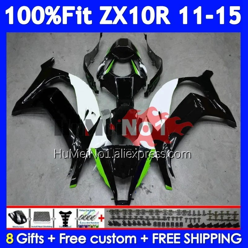 Injection For KAWASAKI NINJA ZX 1000 10R 10 Green black R 219No.15 ZX10R 11 12 13 14 15 ZX-10R 2011 2012 2013 2014 2015 Fairing