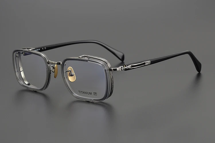 Titan Schildkröte Lesebrille Männlich Handgemachte Schmale Brillen Rahmen Anti Blaues Licht Gläser +1,0 1,5 1,75 2,0 – Detail 20