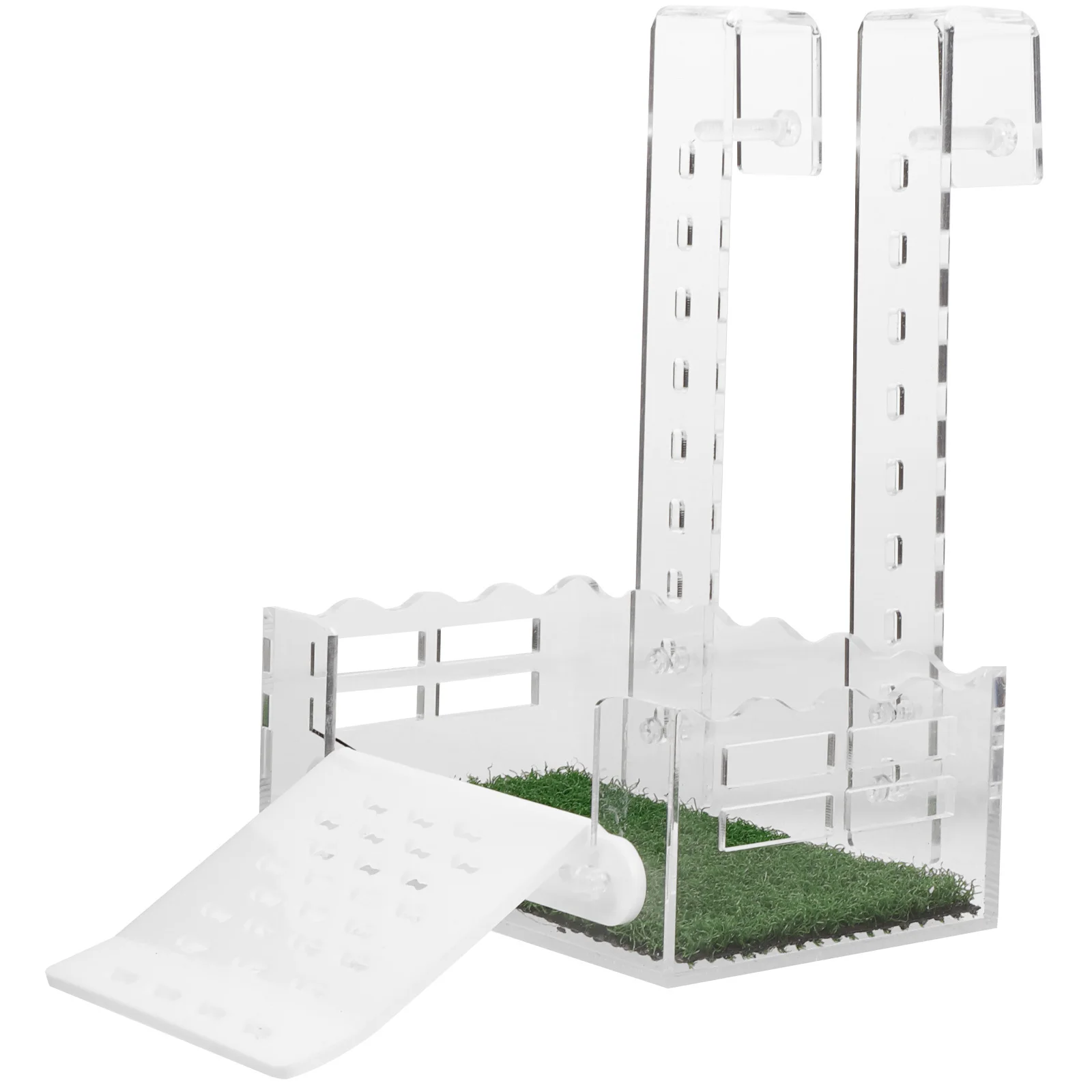 

Multi-Use Turtle Climbing Platform Basking Ramp for Tortoises Frogs Reptile Exercise Rest Stand Acrylic Aquarium Terrace Decor