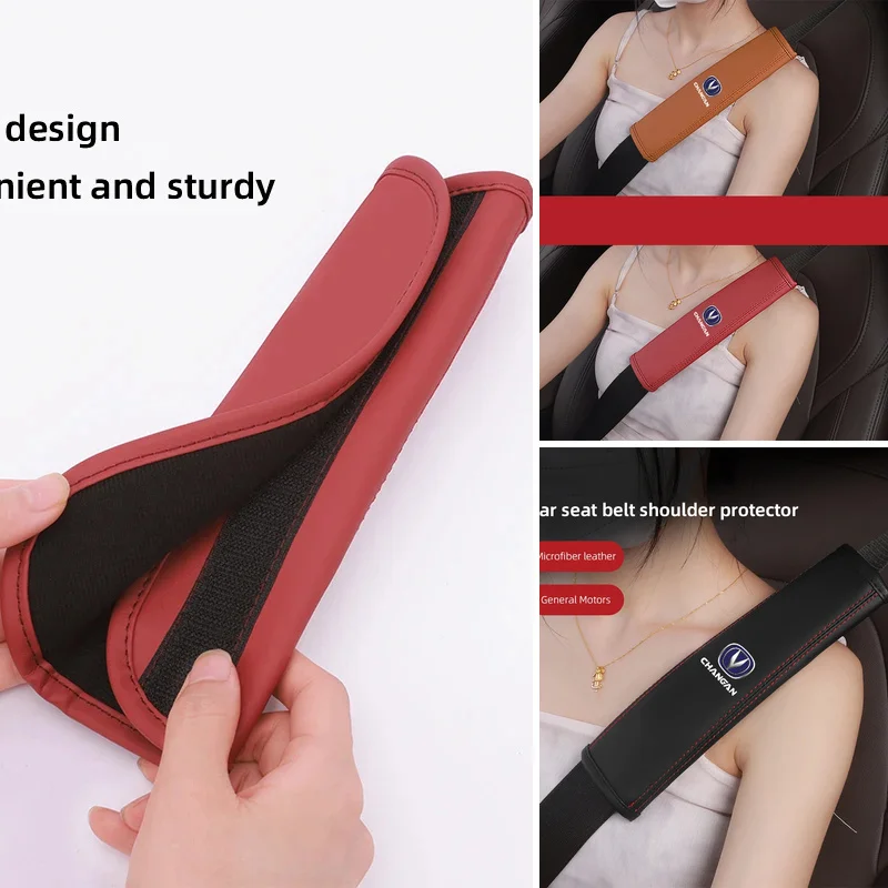 Changan Seatbelt Shoulder Cover Soft Harness Strap Guard For CS35 UNI-T Alsvin Eado CS75 Plus Karvaan Car Interior Protector