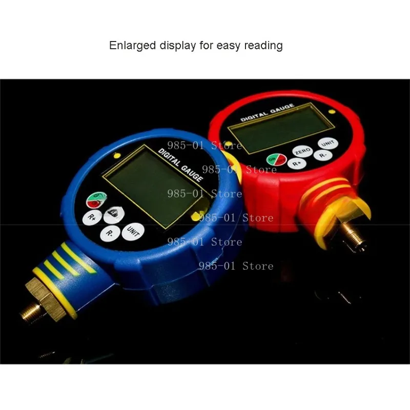 Digital Manifold Gauge Refrigeration Pressure Tester High and Low Pressure Meter for Air Conditioning