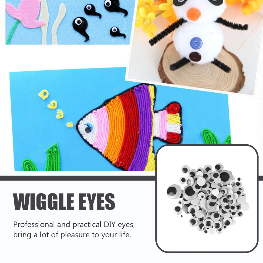 

600 Pcs Eyes with Self-adhesive Decorative DIY Accessories Safety Plastic