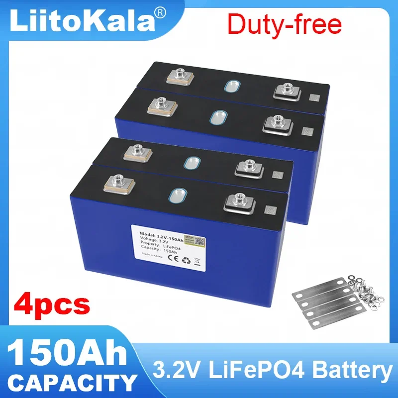 LiitoKala 3.2V LiFePO4 Battery 320AH 280ah 200ah 150ah 105ah 90ah DIY 12v 24V Automotive RV Solar Energy Storage batteries