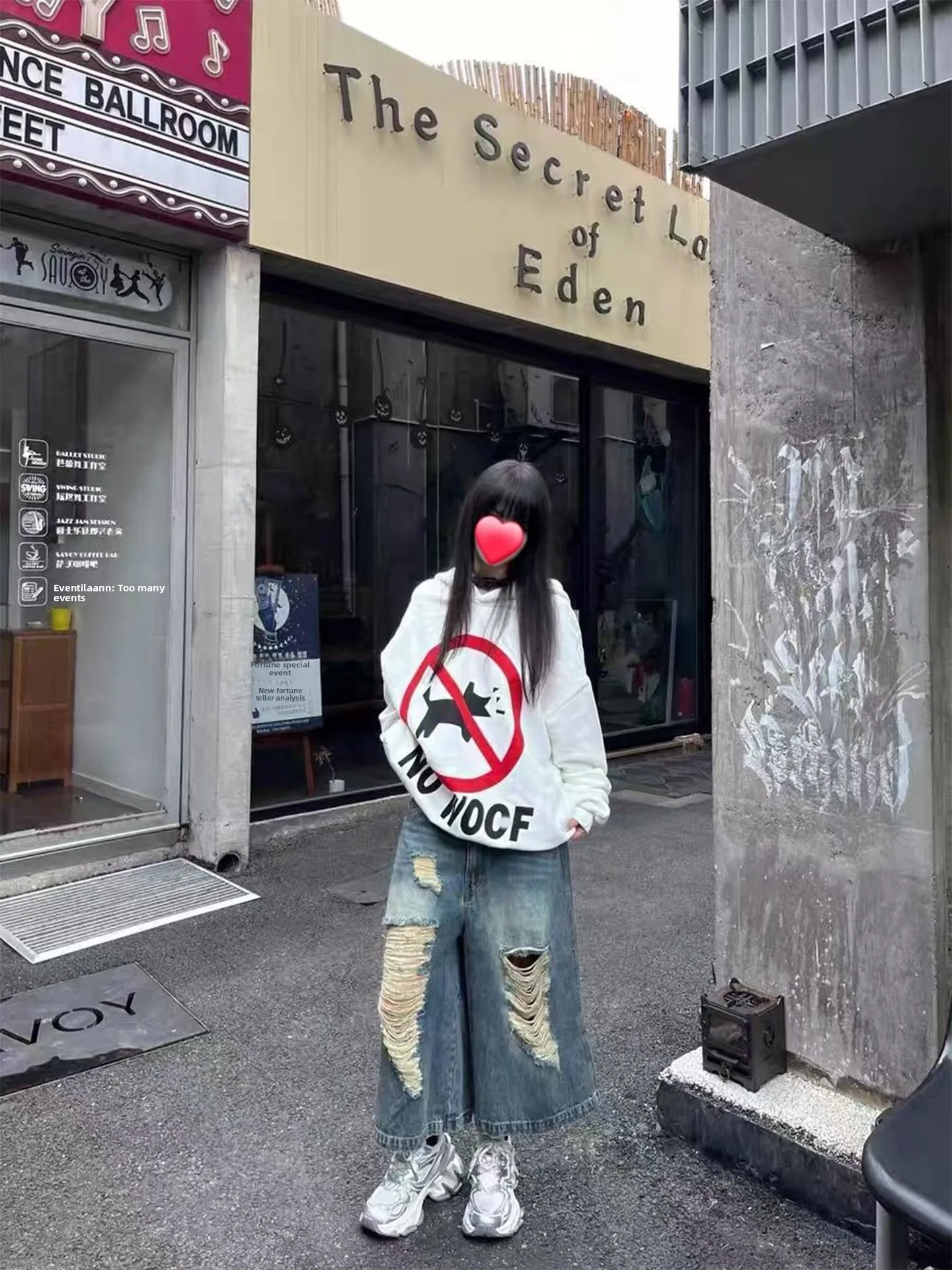 Sudadera con capucha blanca Retro americana para mujer Otoño Invierno nueva moda de gran tamaño Lazy Sle pareja combina todo Top largo Sve