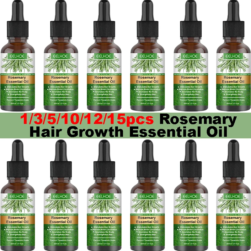 Rosemary Hair Growth Essential Oil 100% Pure Promote Hairs Growth Products Prevent Hair Loss Nourish Hair Roots